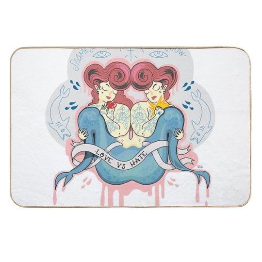 Siamese Dream  Fade-Resistant Bath Mat