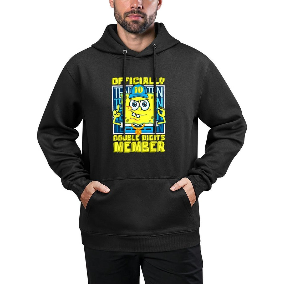Mademark X SpongeBob SquarePants - SpongeBob Officially Double Digits Member Boys 10th Birthday Kangaroo Pocket Hoodie