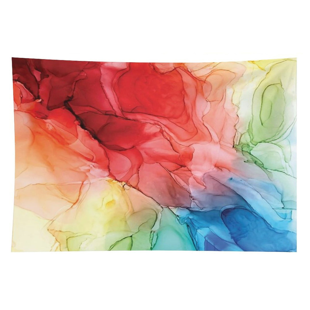 Rainbow Good Vibes Abstract Painting Tapestry