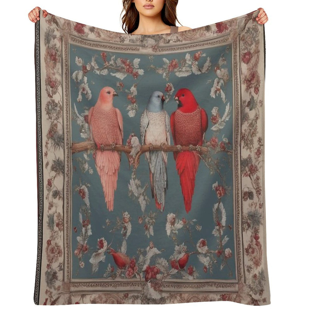Lovebirds Velvety-soft Throw Blanket