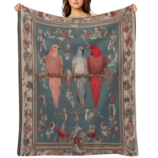 Lovebirds Velvety-soft Throw Blanket