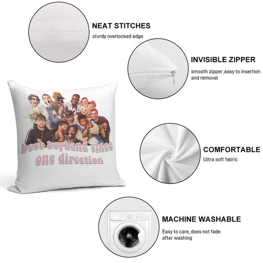 BROCKHAMPTON Best Boyband Since One Direction Soft Reinforced Edging Throw Pillow