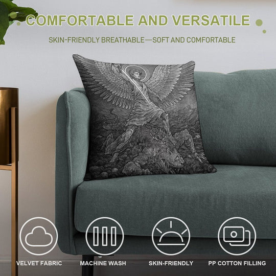 The Forgiveness of Jon Soft Short Plush Fabric Throw Pillow