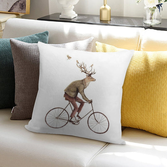 Even A Gentleman Rides Soft Easy Maintenance Throw Pillow