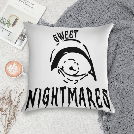 “Sweet Nightmares – Dark Gothic Art” Soft Durable Construction Throw Pillow