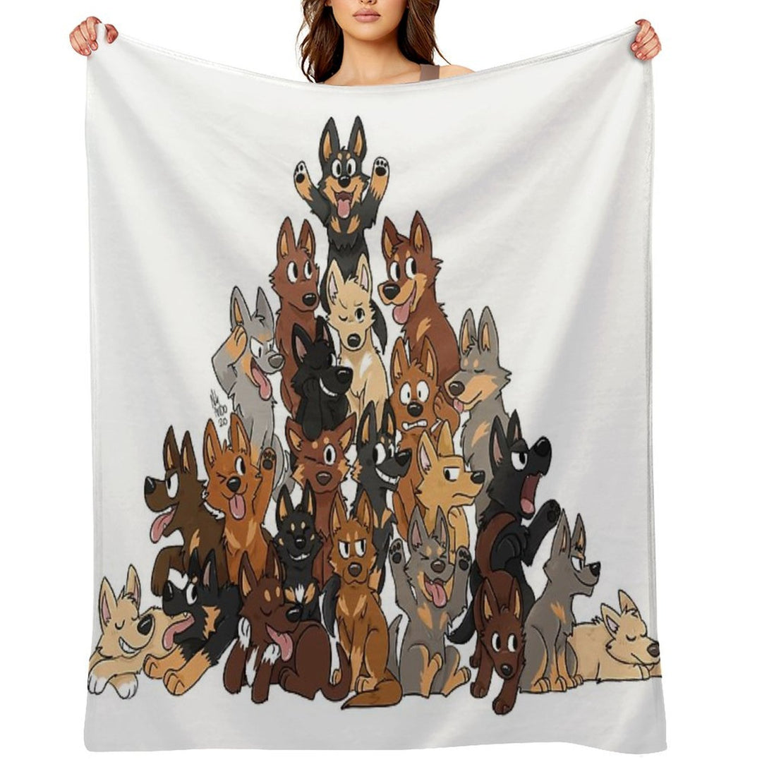 Kelpie Pile Gift-ready Throw Blanket