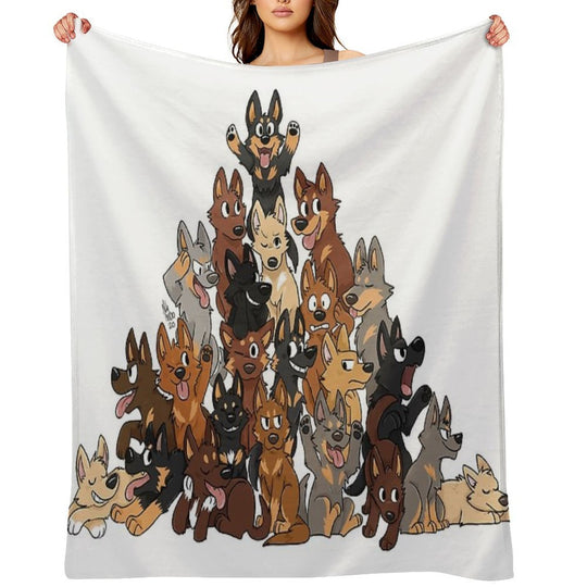 Kelpie Pile Gift-ready Throw Blanket