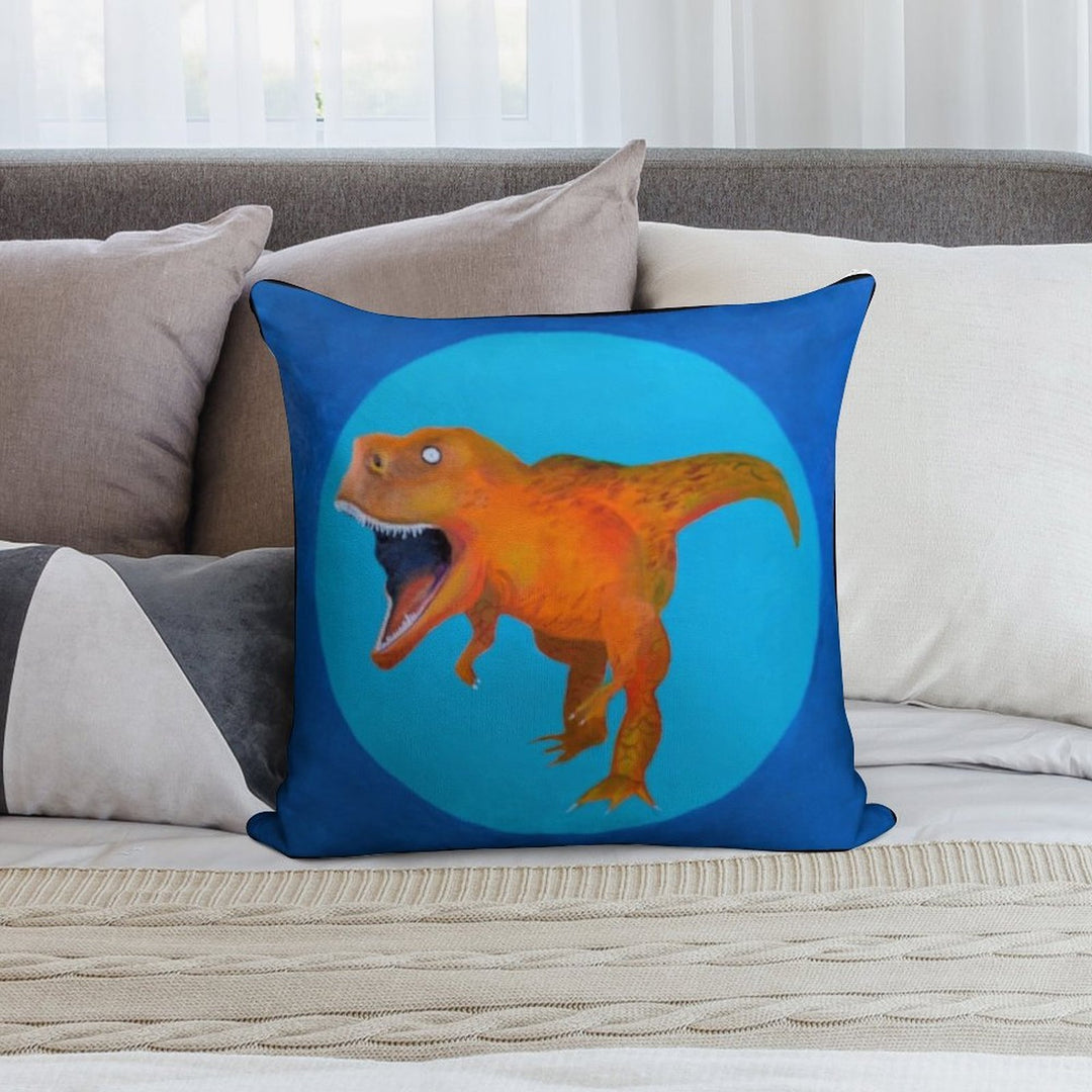T-Rex Square Soft Reinforced Edging Throw Pillow