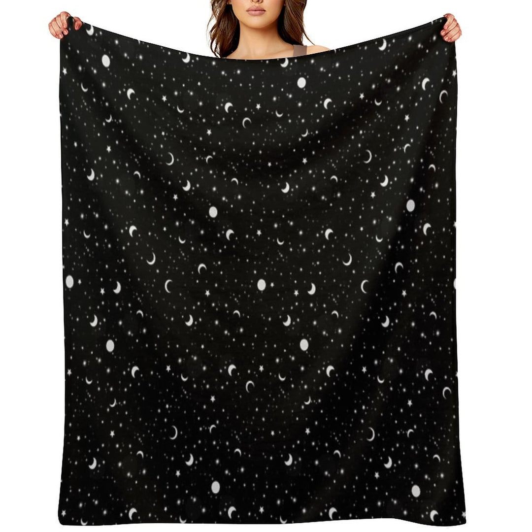 Black Universe Versatility Throw Blanket