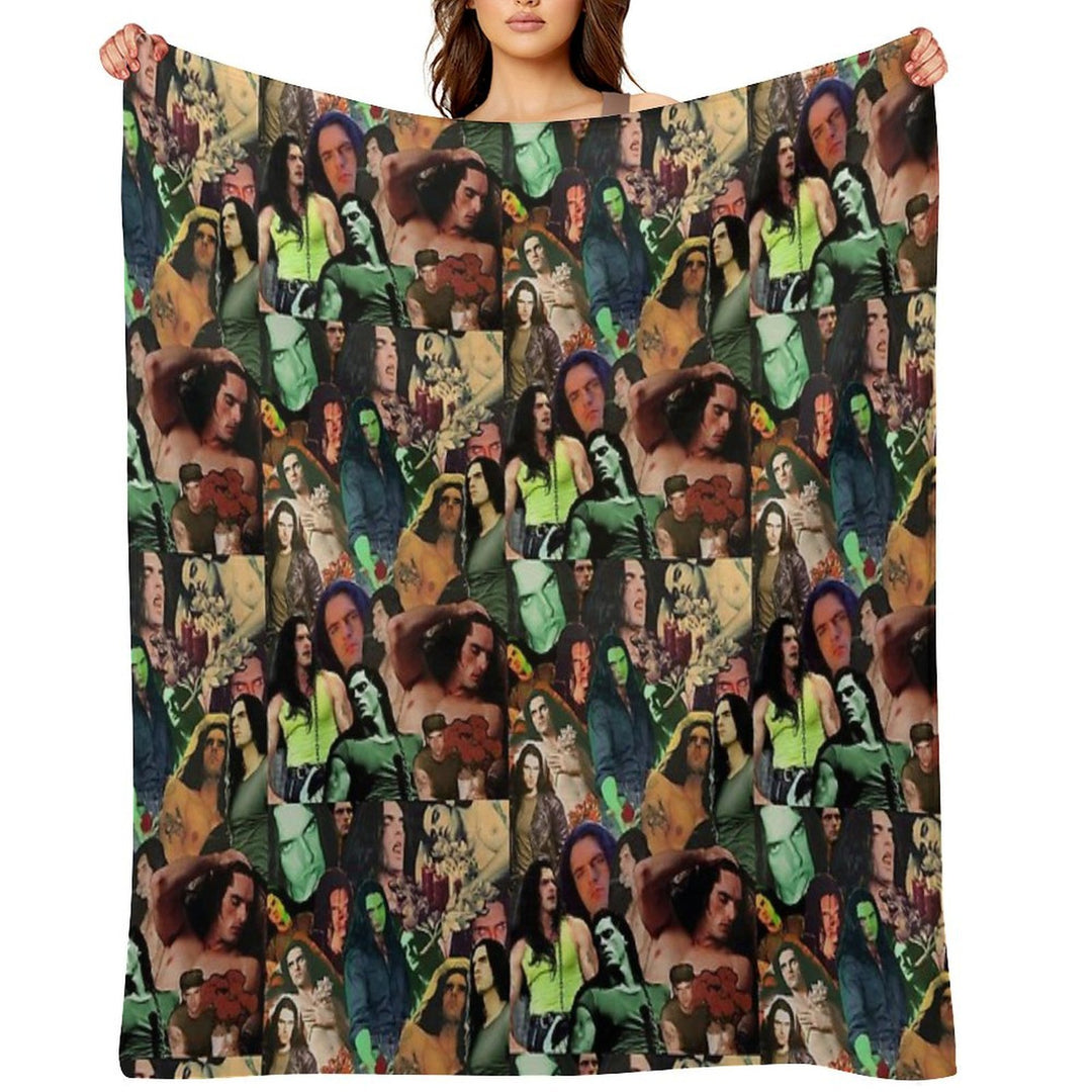 Type O Negative Peter Steele Dark Goth Collage Edit II Lightweight Throw Blanket