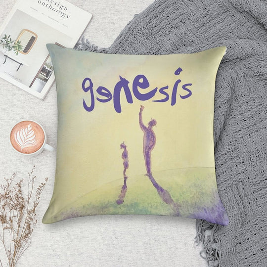 Genesis The Band Soft Hidden Zipper Throw Pillow