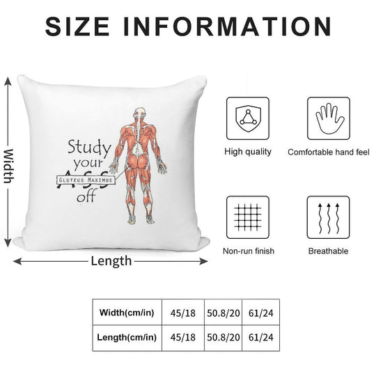 Study Your Gluteus Maximus Off Soft Style Accent Throw Pillow