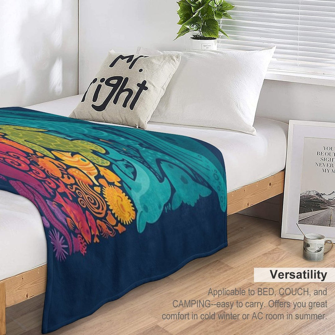 Aquatic Spectrum Comfort Throw Blanket
