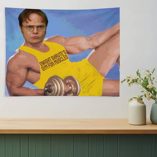 Dwight's Gym For Muscles Tapestry