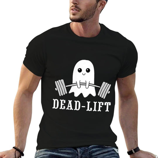 Dead Lift Ghost Gym Halloween Weight Lifting Workout Pocket  Breathable T-Shirt