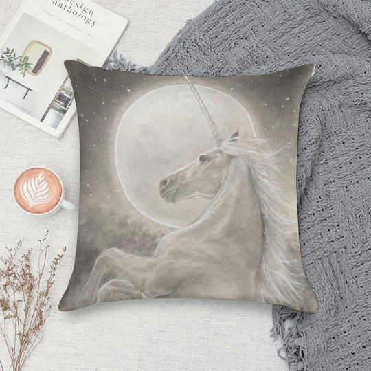 The Unicorn Soft Decorative Cover Throw Pillow