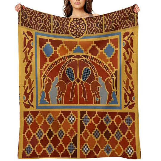 Imagining Sutton Hoo The Boars Versatility Throw Blanket