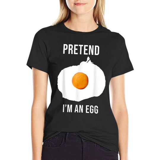 Pretend Im An Egg Funny Lazy Halloween Costume Cat Meme for Men Women Kids  Wrinkle-resistant T-Shirt