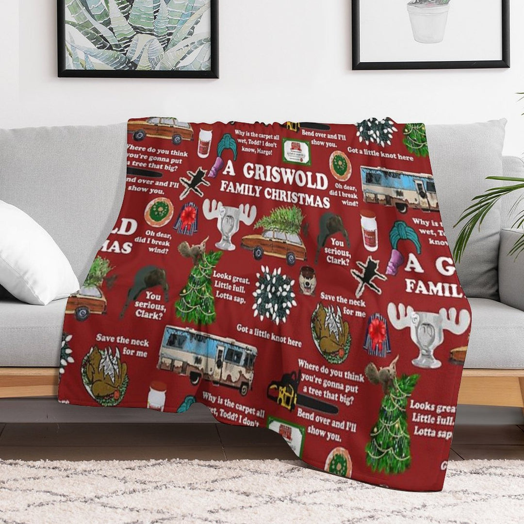 Christmas Vacation Collage Wrinkle-free Throw Blanket