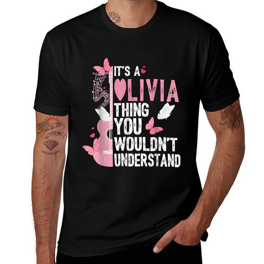 Its A Olivia Thing You Wouldnt Understand Olivi First Name  Ribbed Collar T-Shirt