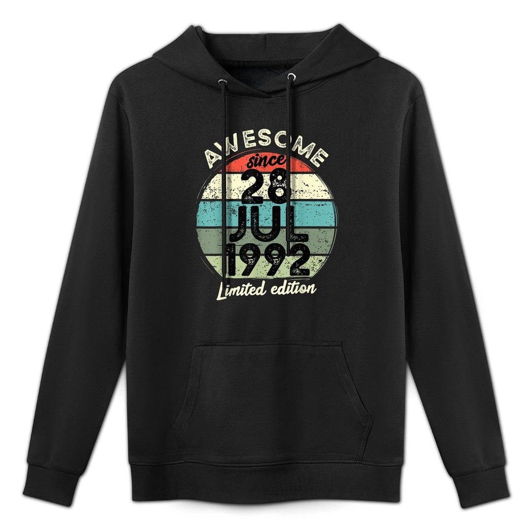 30 Year Old Birthday 28 July 1992 30th Birthday Breathable Fabric Hoodie