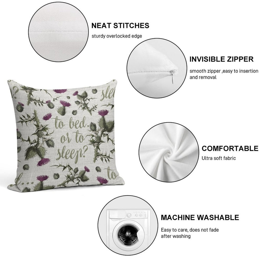 Outlander Thistle to Bed Or to Sleep Soft Style Accent Throw Pillow