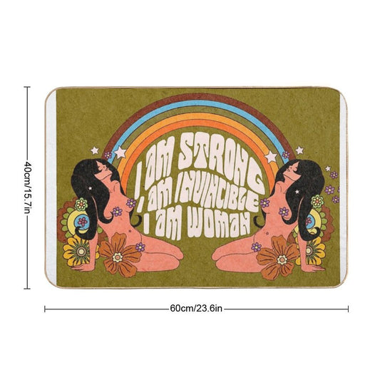 `I AM WOMAN  Stain-Proof Bath Mat