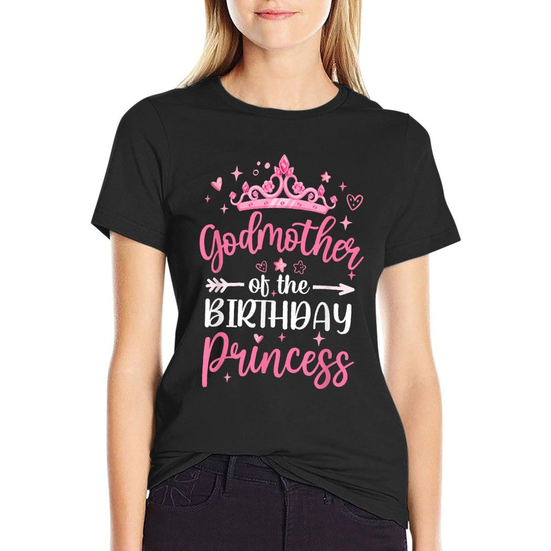 Godmother Of The Birthday Princess Birthday Girl Kid Family  Slim-fit Cut T-Shirt