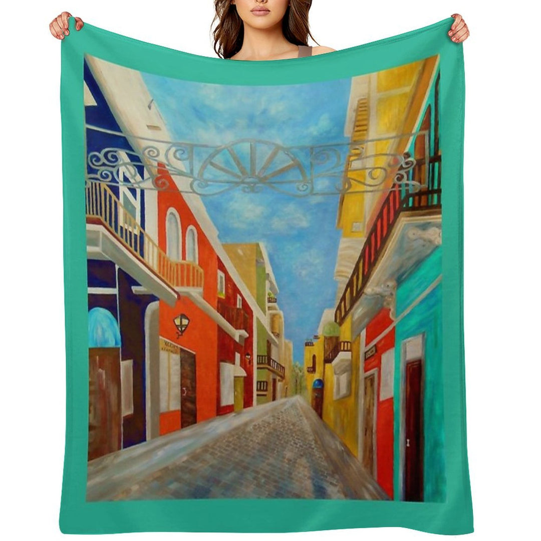 Old San Juan Durable Throw Blanket