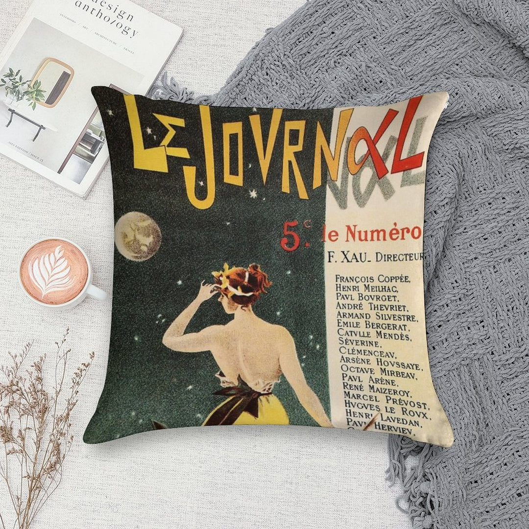 LE JOURNAL Publiera ROME Par Emile Zola by Poster Artist Charles Lucas 1899 Soft Washable Throw Pillow