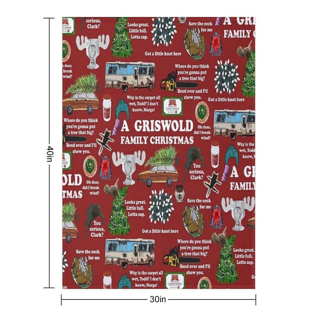 Christmas Vacation Collage Wrinkle-free Throw Blanket