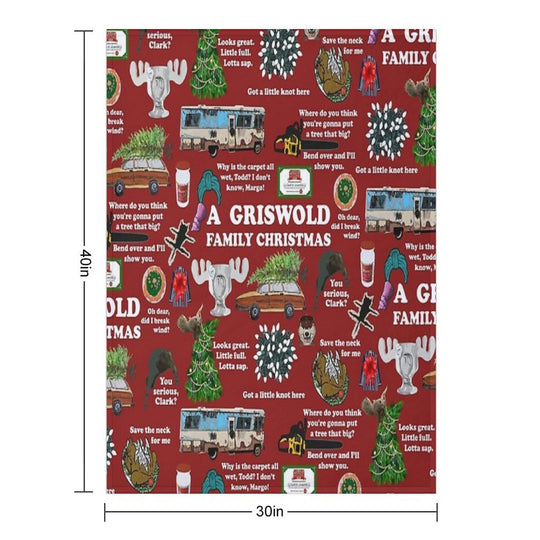 Christmas Vacation Collage Wrinkle-free Throw Blanket