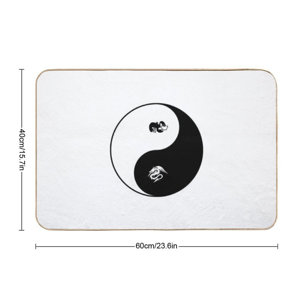 Chaos & Order  Yin & Yang - Jordan Peterson  Versatile Bath Mat