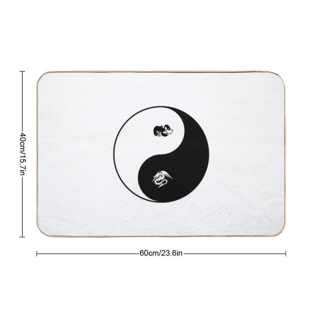 Chaos & Order  Yin & Yang - Jordan Peterson  Versatile Bath Mat