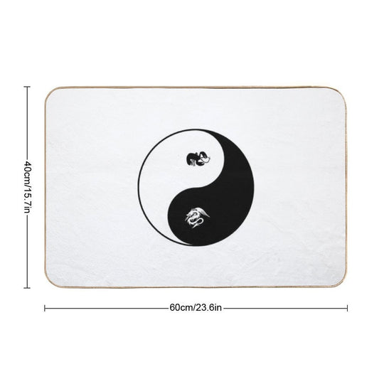 Chaos & Order  Yin & Yang - Jordan Peterson  Versatile Bath Mat