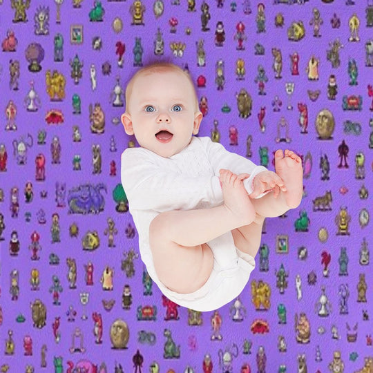 Earthbound Mega Sprite Sheet Durable Throw Blanket