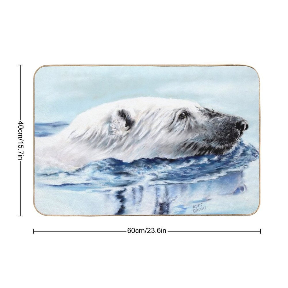 Polar Bear  Easy Maintenance Bath Mat