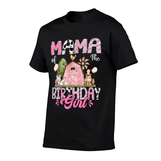 Mama Of The Birthday Girl 1St Birthday Pink Cow Farm  Moisture-wicking T-Shirt