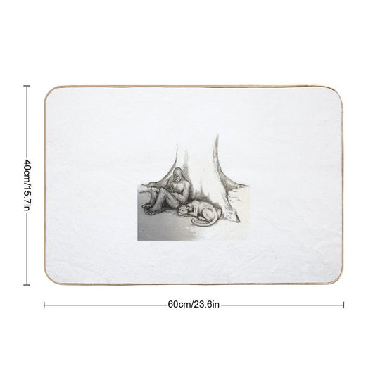 Bigfoot And Cougar  Eco-Friendly Bath Mat