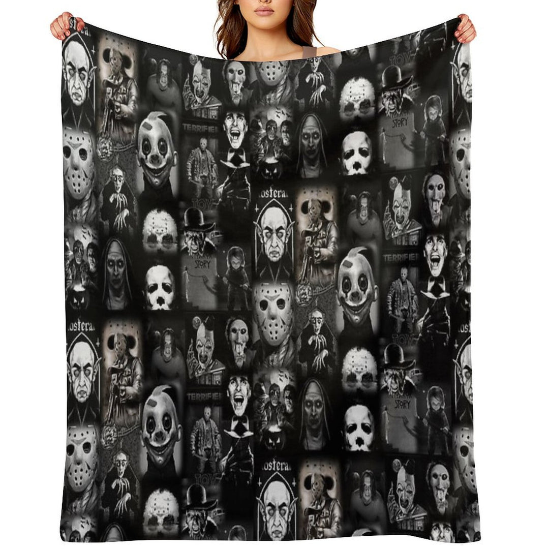 Horror Travel-friendly Throw Blanket