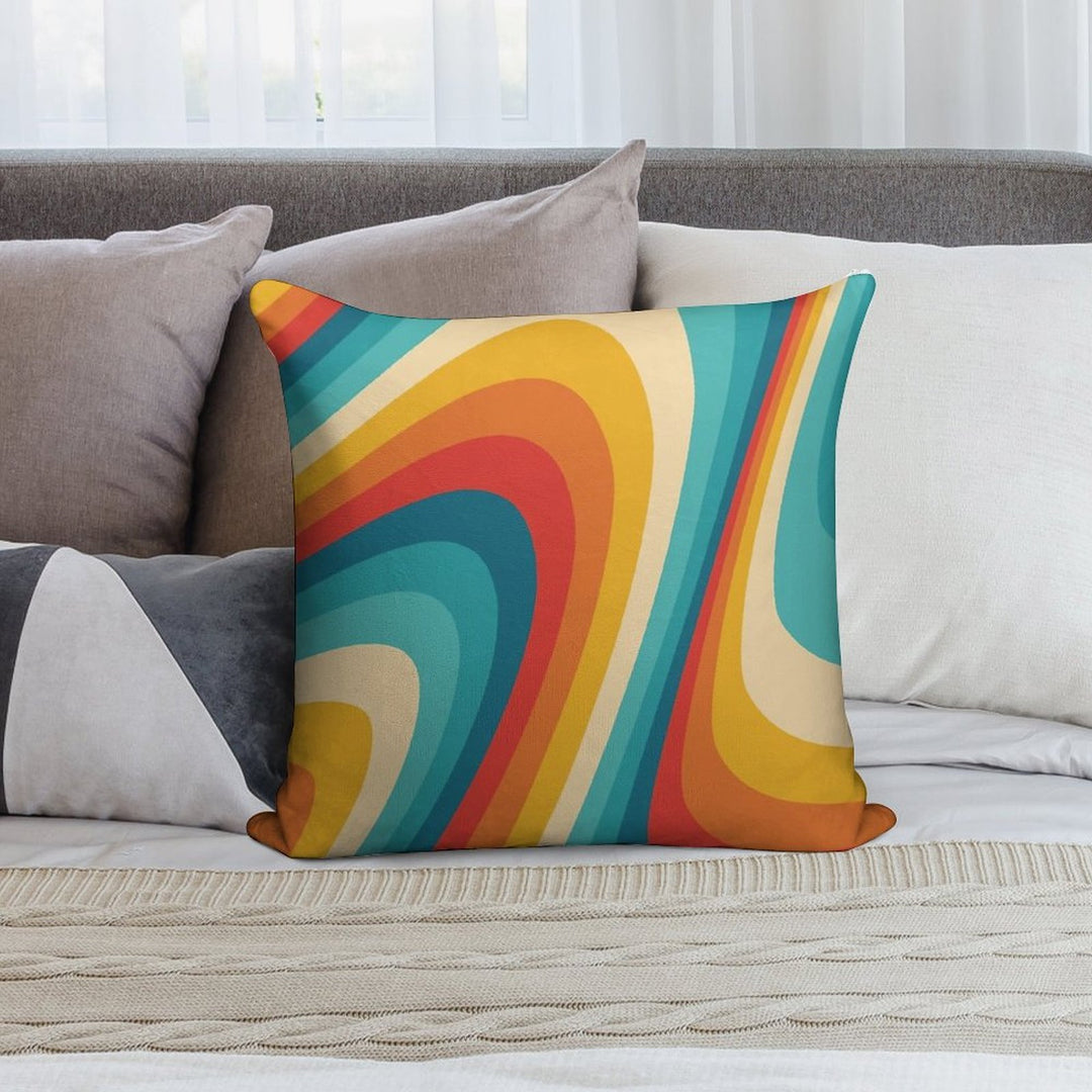 70s Retro Aesthetic Soft Warmth Comfort Throw Pillow