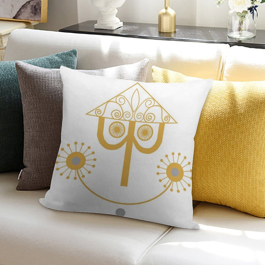 Small World Clock Soft Warmth Comfort Throw Pillow