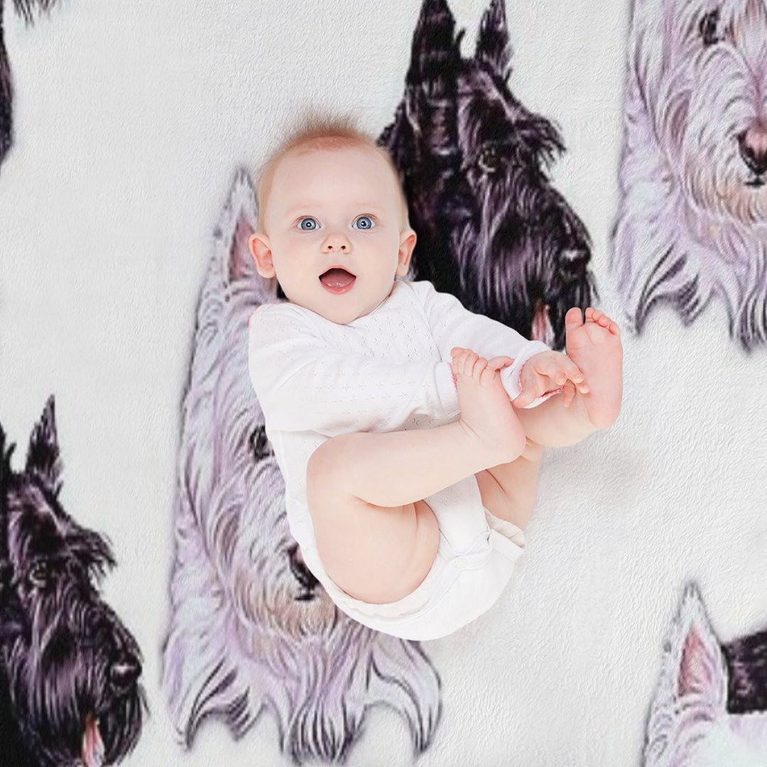 Scotty And Westie Gallimaufry Plush Throw Blanket