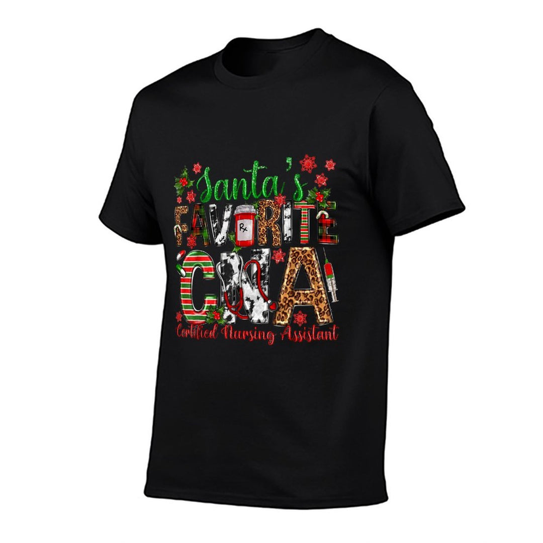 Santas Favorite CNA Certified Nursing Assistant Christmas  Breathable T-Shirt