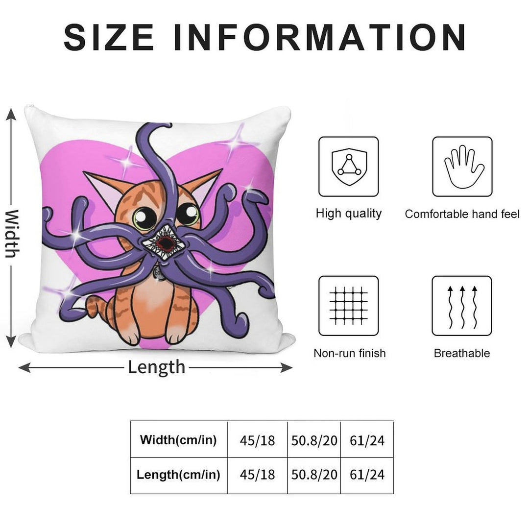 Love Goose The Cat Soft Fade-Resistant Throw Pillow