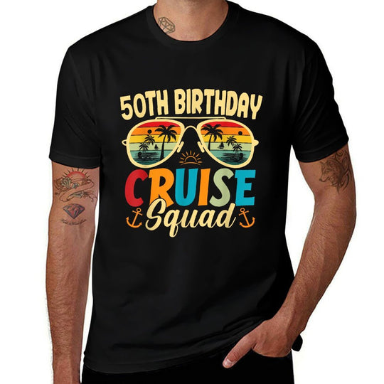 50Th Birthday Cruise Squad 2024 Summer Vacation  Moisture-wicking T-Shirt