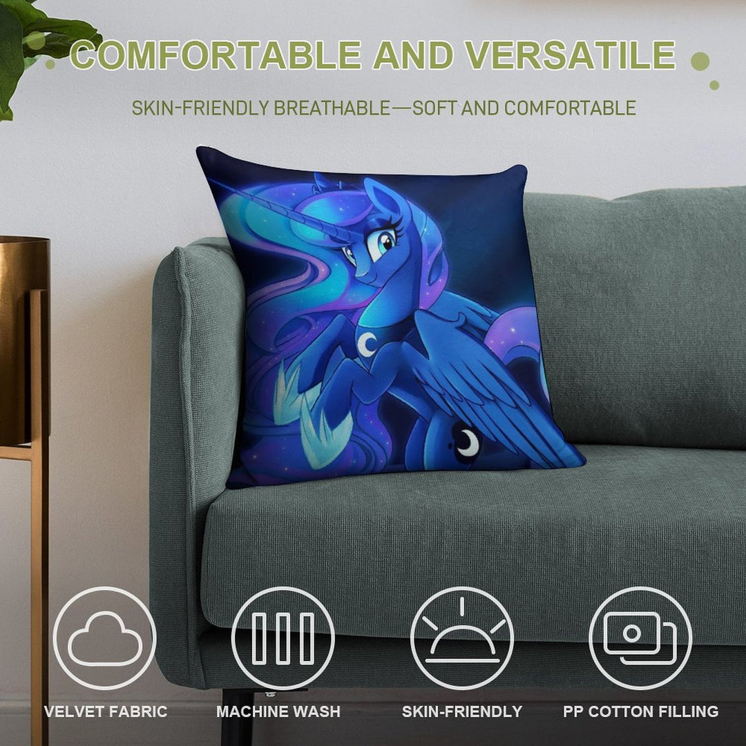 Princess Luna Soft Reinforced Edging Throw Pillow