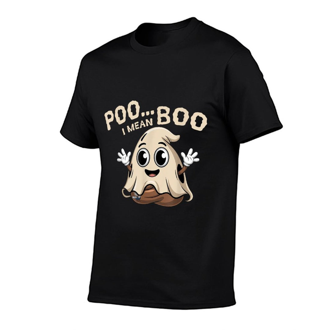 Poop Emoticon Poo Ghost Halloween Costume Kid Poo I Mean Boo  Trendy Pattern T-Shirt