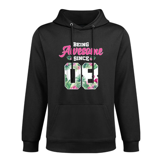 Made in 08 Girl Being Awesome Since 2008 17th Birthday Casual Wear Hoodie