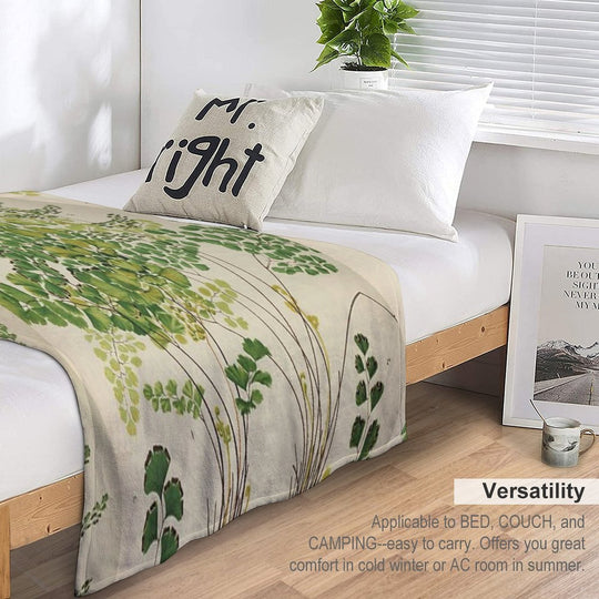 Maidenhair Ferns All-season Throw Blanket